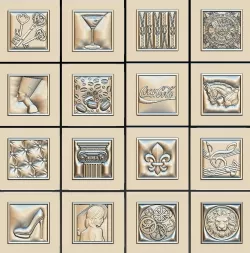 Set 16 Decorative basorelief with picture frame for CNC 3D print model