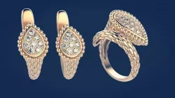 Set ring and earring 2 3D print model