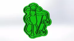 Shaun the sheep 3d print cookie cutters models 3D print model