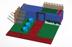 Shipping Container Home with Rooftop Garden 3D print model