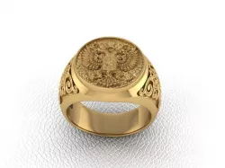 Signet of the emblem of Russia Eagle 3D print model