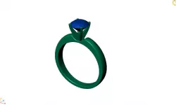 Solitaire ring 112 3D print model