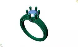 Solitaire Ring 41 3D print model