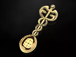Spoon with snakes 3D print model
