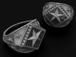 Star King Ring 3D print model