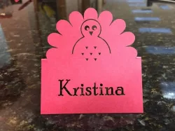 Thanksgiving Turkey Place Card