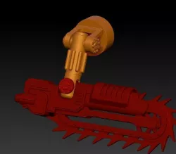 THE  CRIMSON CHAINSAW  Weapon set 4 Gladiator king 3D print model