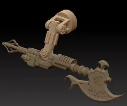 The DooM-Axe  Weapon set 1 Gladiator king 3D print model