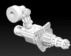 The GATLING  CANNON Weapon set 5 Gladiator king 3D print model