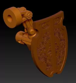 THE IRON FORTRESS SHIELD set 6 Gladiator king 3D print model