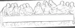 The Last Supper Low Poly 3D print model