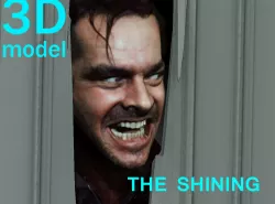 The Shining Jack Nicholson Door Scene TEXTURED 3D print model