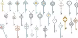 Tiffany keys Big Set 3D print model