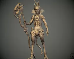 Tiffling Druid 3d print model Dungeons and Dragons 3D print model