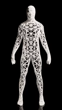 Triangulated man 3D print model
