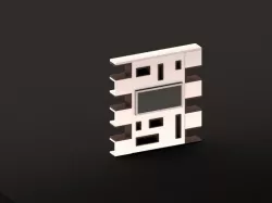 TV UNIT WITH STORAGE BOOK SHELF 3D print model