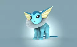Vaporeon Pokemon eevee evolution 3D print model