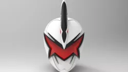 White Ranger Helmet from Dino Thunder for 3D printing 3D print model