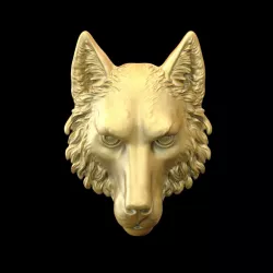 Wolf head 3D print model
