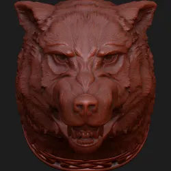 Wolf Head 3D print model