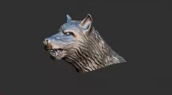 wolf head 3D print model