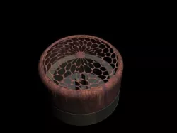 Wooden ring box  with bars 3D print model
