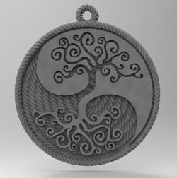 STL file Yin Yang Symbol with Yoga Silhouette STL & SVG ☯️・3D