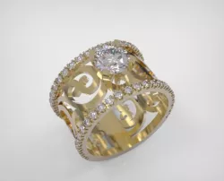 0015 ENGAGEMENT RING 3D print model