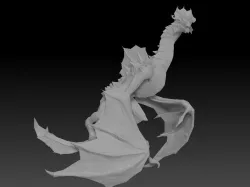 3D Dragon SkyRim VER 2 3D print model