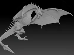 3D Dragon SkyRim VER 4 3D print model