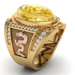 481 Dragon Men Ring 3D print model