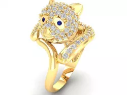 516 Diamond Panda Ring 3D print model