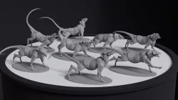 Alien Quadrupedal Concept 8 posed printable models 3D print model