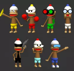 Ape Escape Monkeys  3D print model