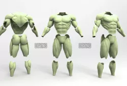 Batman muscle body for Muscle Suit Cosplay-v3 3D print model