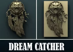 Bear Dream  Catcher 3d stl model for cnc 3D print model