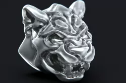 Big Cat Head Knocker 3D print model