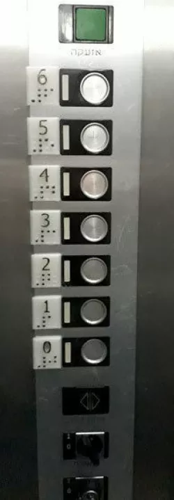 Braille elevator numbering buttons 3D print model