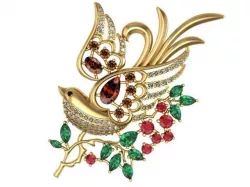 brooch bird 3D print model