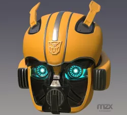 Bumblebee 2018 helmet human wearable 3D print model
