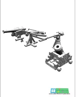 cannons harpoon and more for 3d printing -STL file- 3D print model