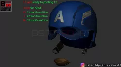 Captain America Helmet  - Infinity War - Endgame - marvel 3D print model