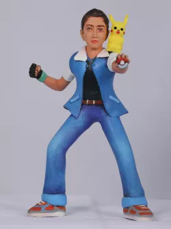Cartoon Character Ash 3D Printable Model  3D print model