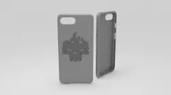 cases iphone 7 plus black ghost rider thema 3D print model