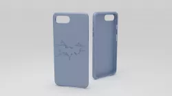 cases iphone 7 plus blue theme batman logo 3D print model