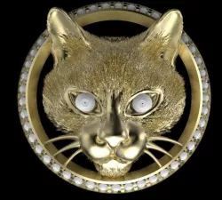 cat gold 3D print model