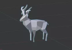 cerf low poly 3D print model