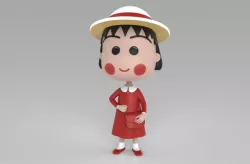 Chibi Maruko Chan Red Dress 3D print model