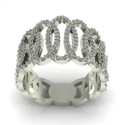 Circles Diamond Ring Jewelry 3D Print 3D print model