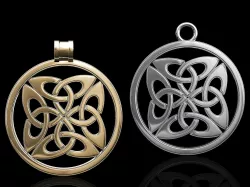 Dara knot in vector way-pendant 3D print model